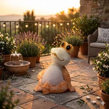 Toller LED Frosch ca. 22 cm - Dekofigur